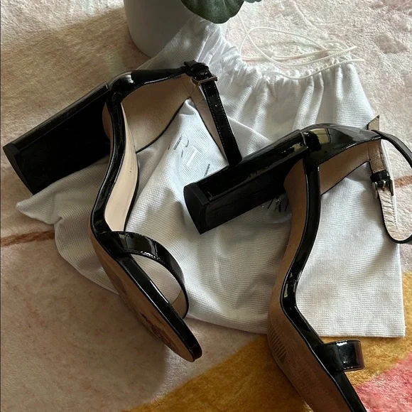 NWOT Stuart Weitzman Babette 85 Black Patent Leather Heels with dustbag - Picture 8 of 9